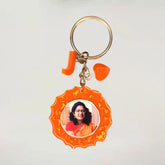 Shop circle shape photo keychains With customizable alphabet